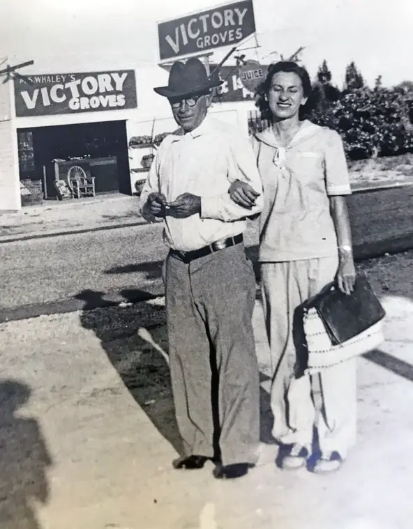 Marion Seabrook Whaley Sr. with one of his daughters in an undated photo